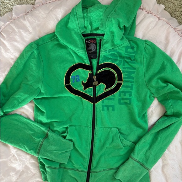 Ecko Unlimited Green Women’s Hoodie - Picture 11 of 14